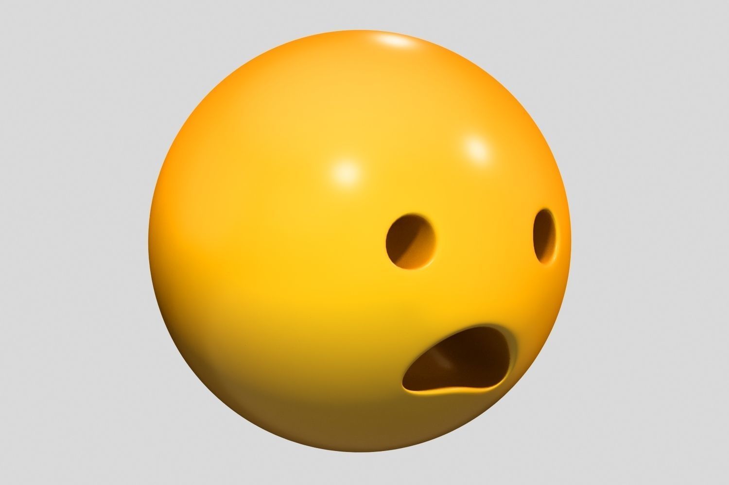 Emoji Frowning Face with Open Mouth 3D model_1