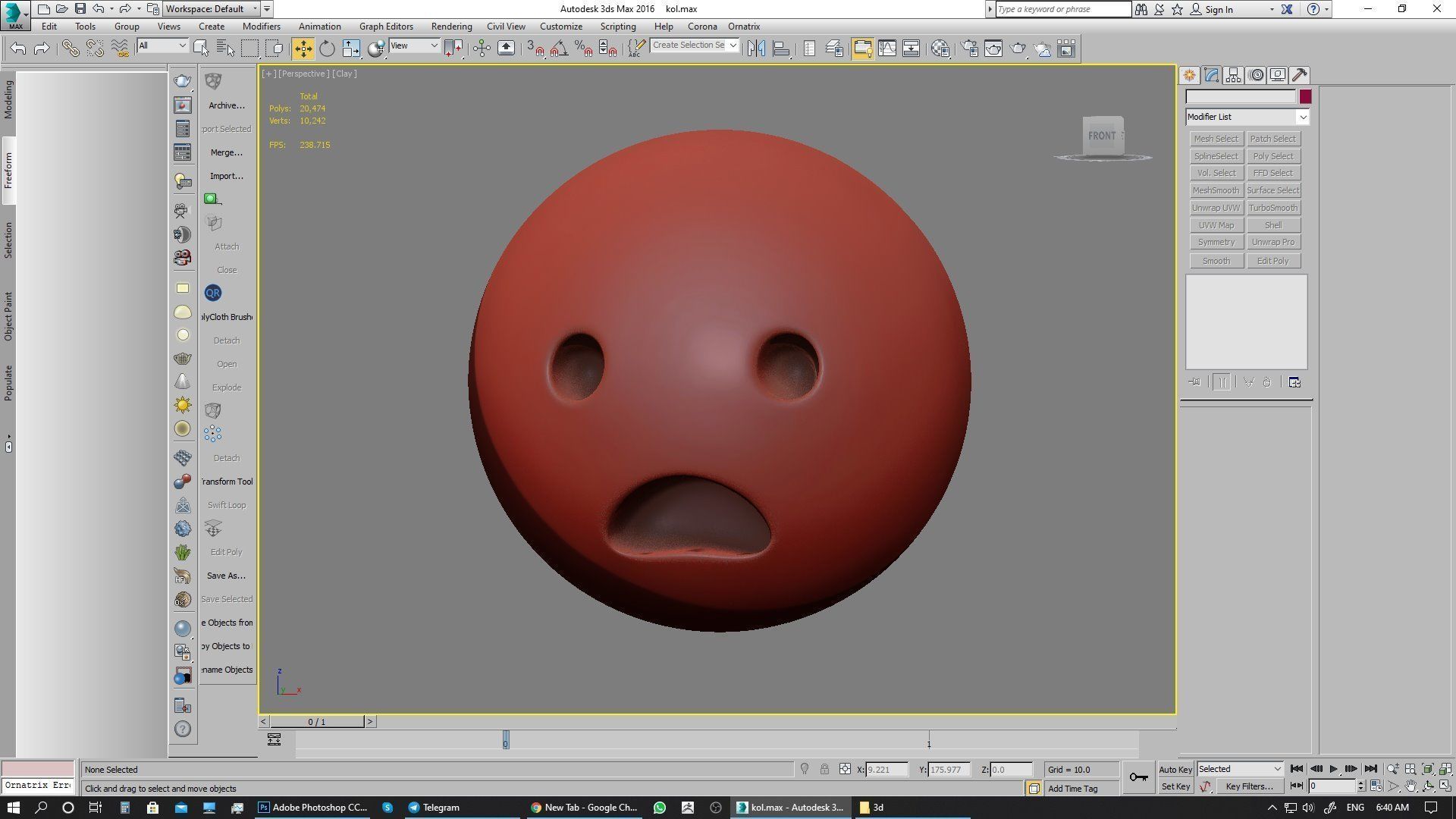 Emoji Frowning Face with Open Mouth 3D model_17