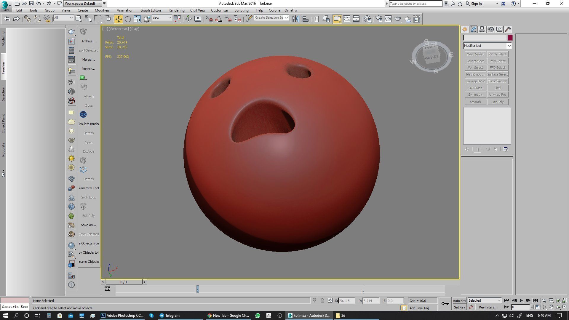 Emoji Frowning Face with Open Mouth 3D model_21