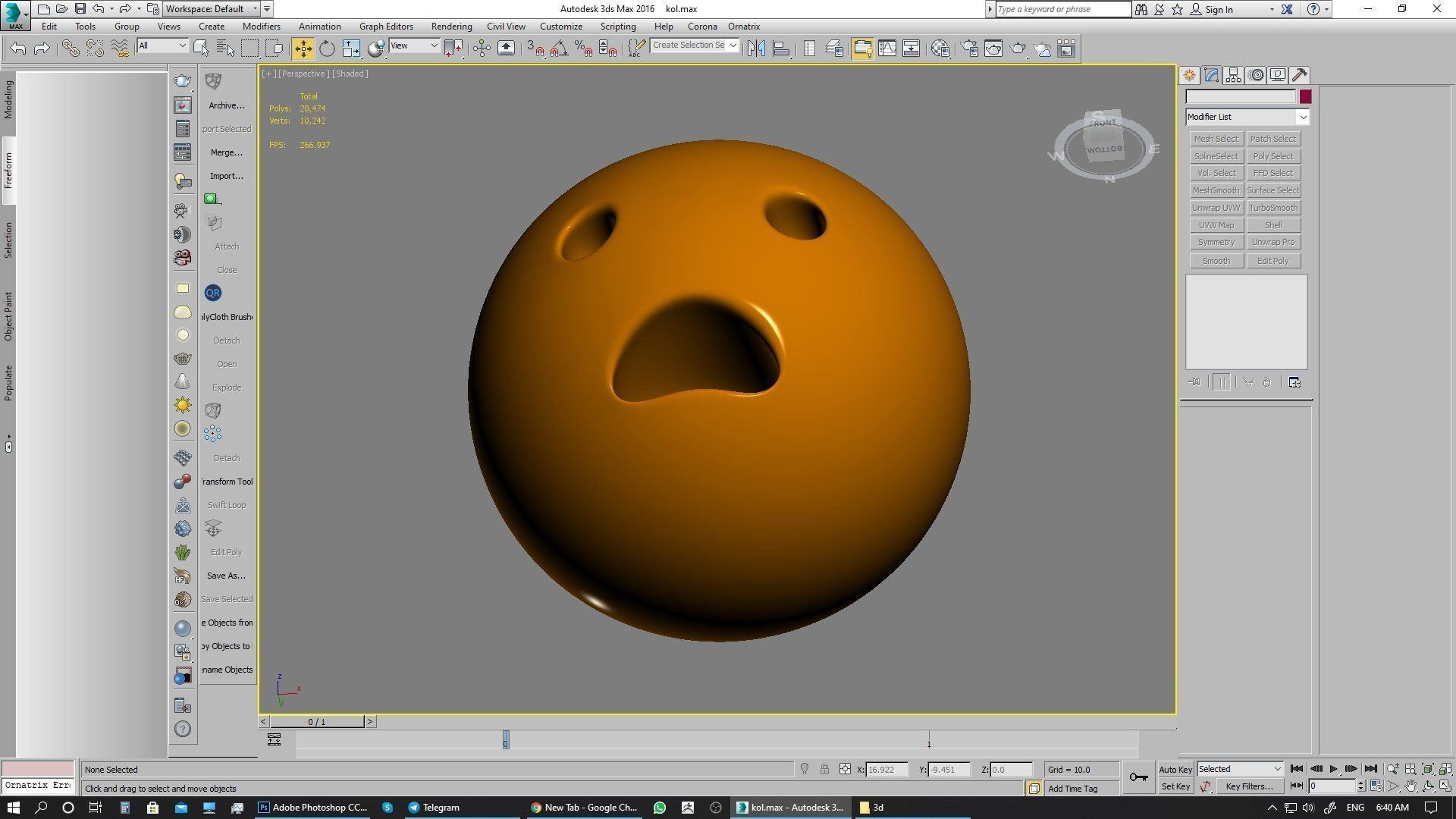 Emoji Frowning Face with Open Mouth 3D model_11