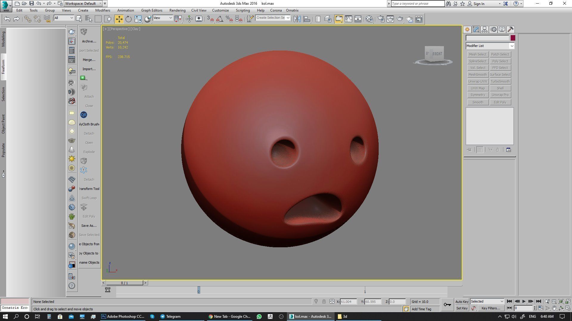 Emoji Frowning Face with Open Mouth 3D model_15
