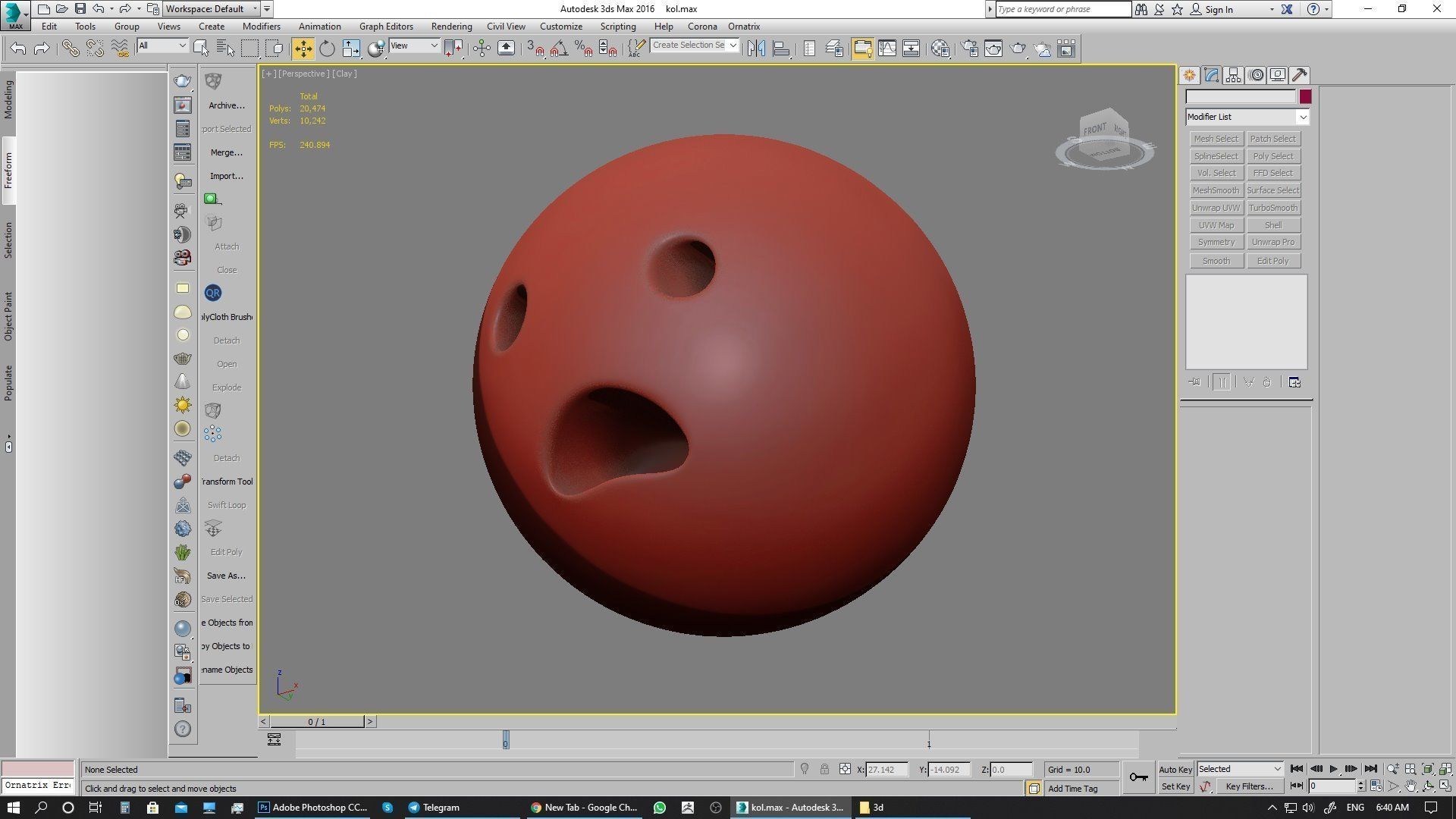 Emoji Frowning Face with Open Mouth 3D model_19