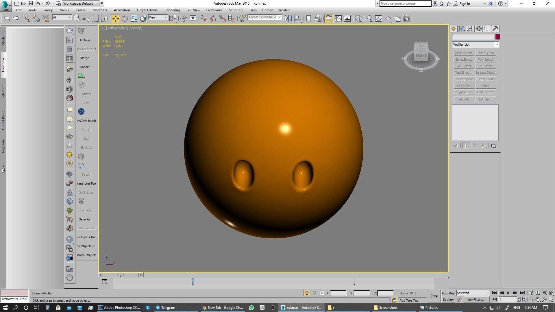 Emoji Face Without Mouth 3D model_7