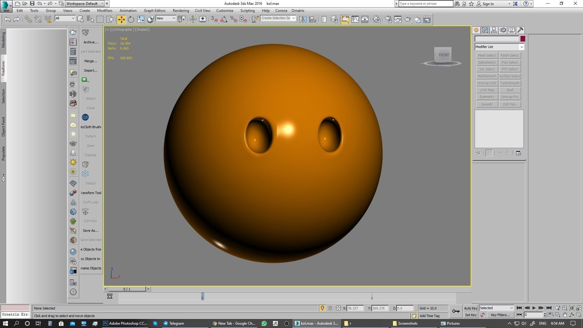 Emoji Face Without Mouth 3D model_3