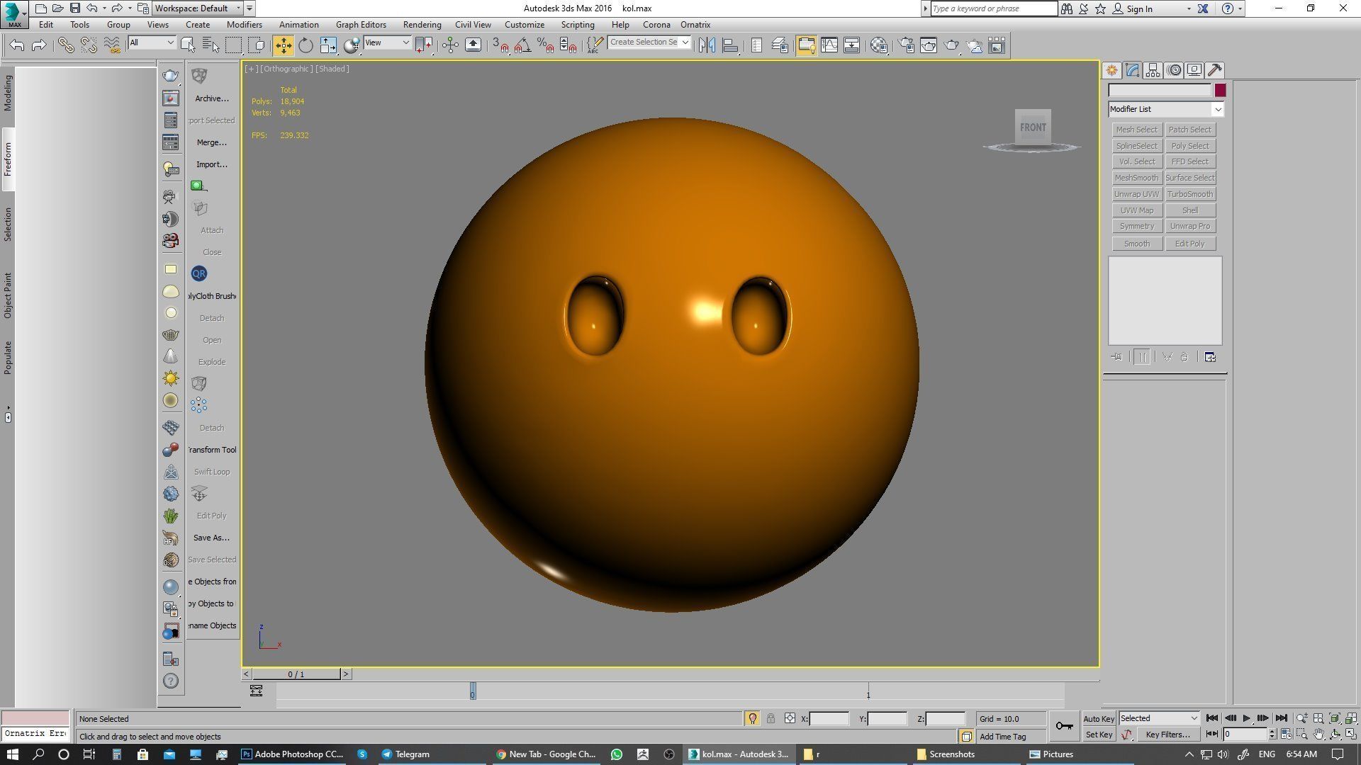 Emoji Face Without Mouth 3D model_2
