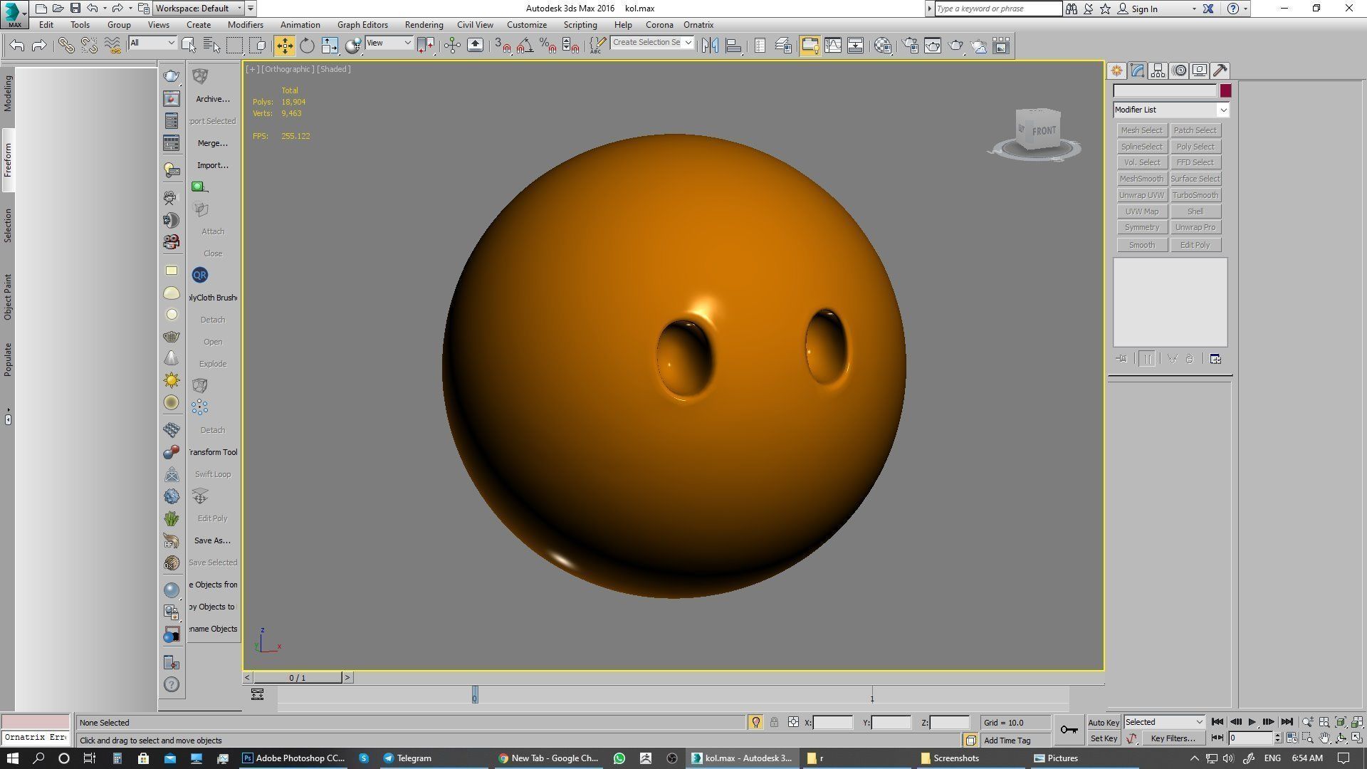 Emoji Face Without Mouth 3D model_4