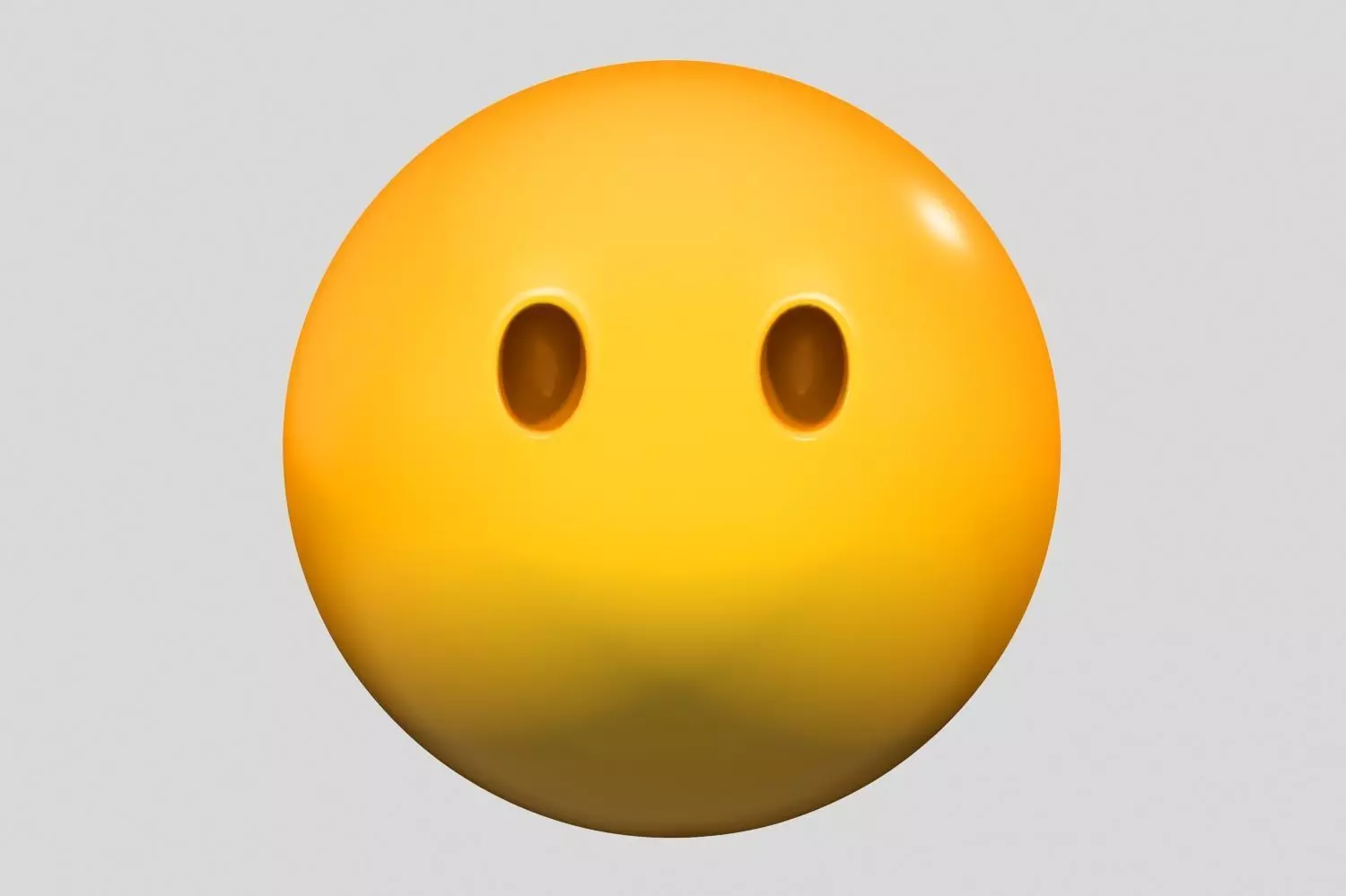 Emoji Face Without Mouth 3D model_0