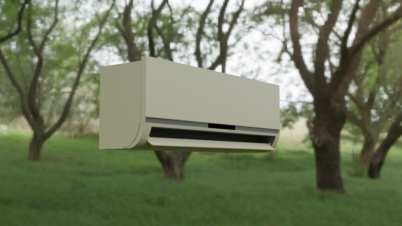 Interior Air conditioning Free low-poly 3D model_1