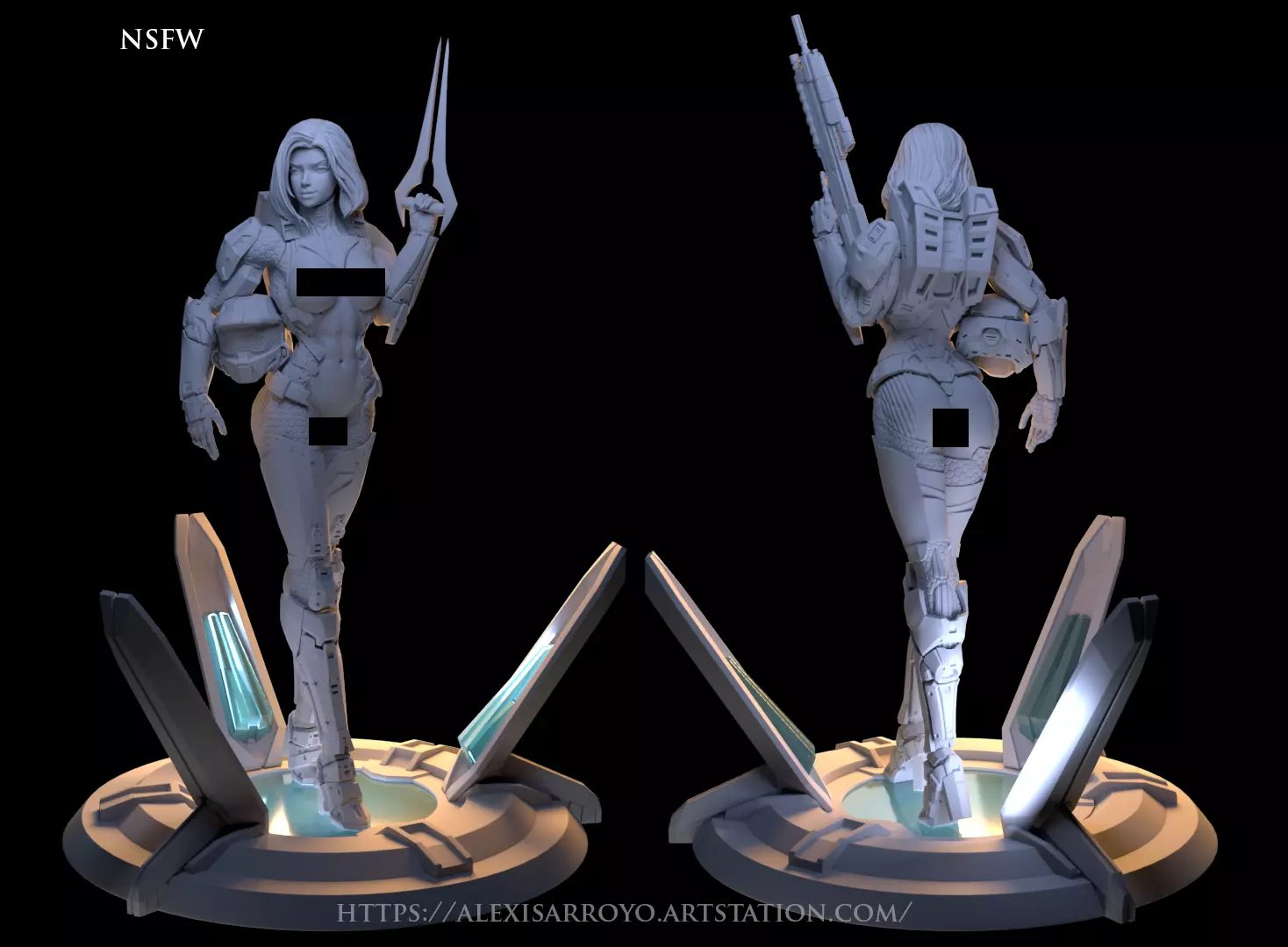 Female Halo Spartan NSFW 3D print model 3D print model_0