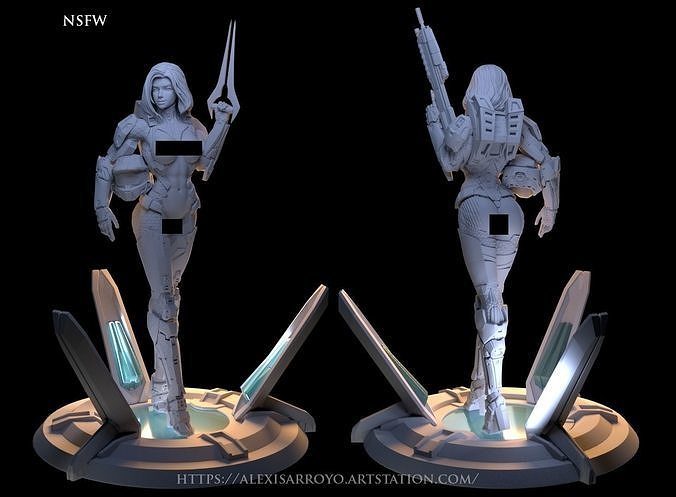 Female Halo Spartan NSFW 3D print model 3D print model