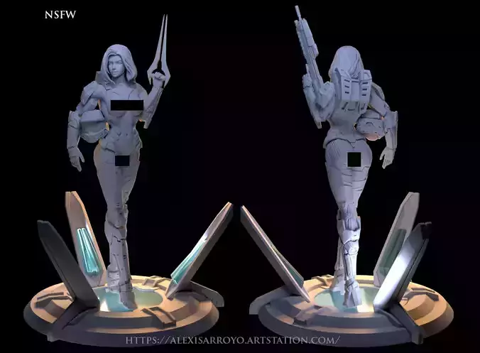 Female Halo Spartan NSFW 3D print model 3D print model