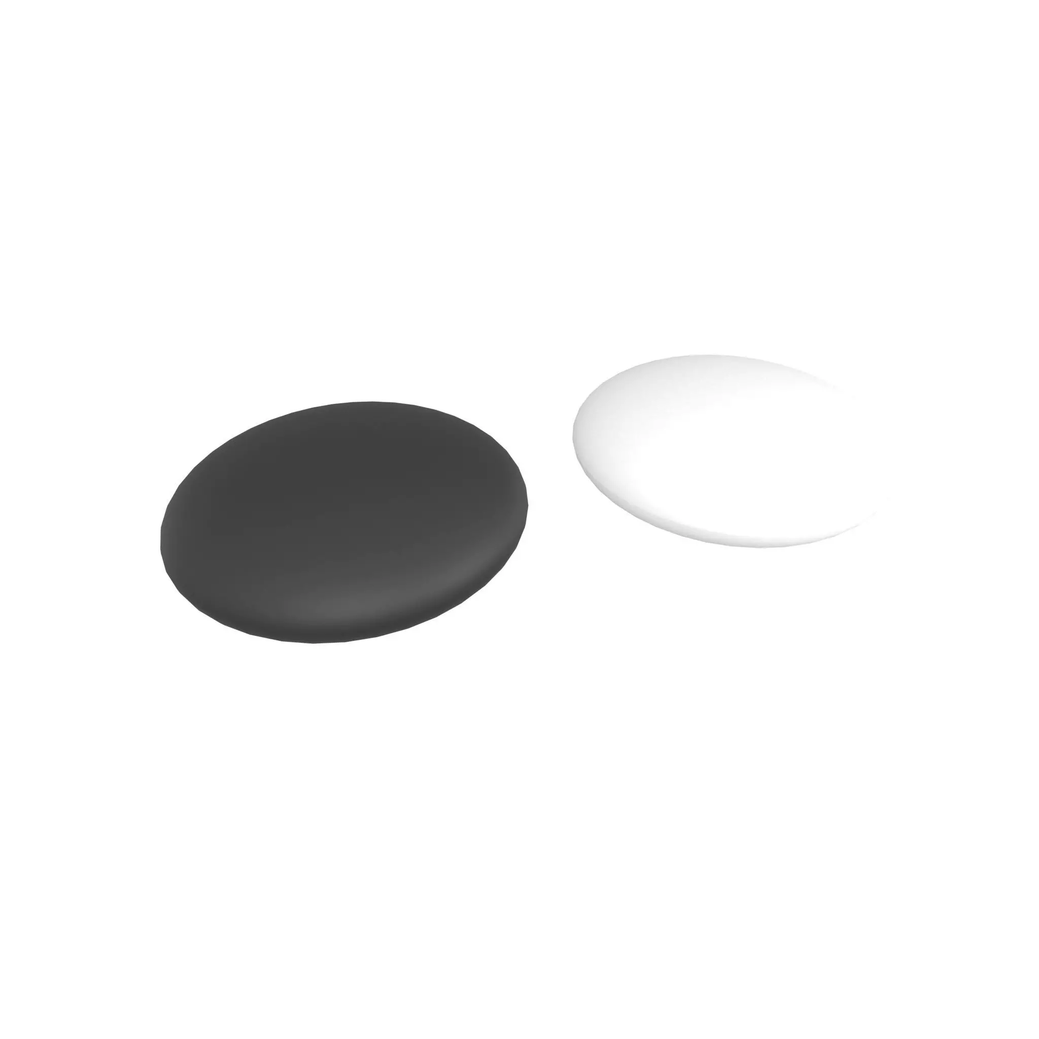 Go White And Black Stones v1 001 Low-poly 3D model_0