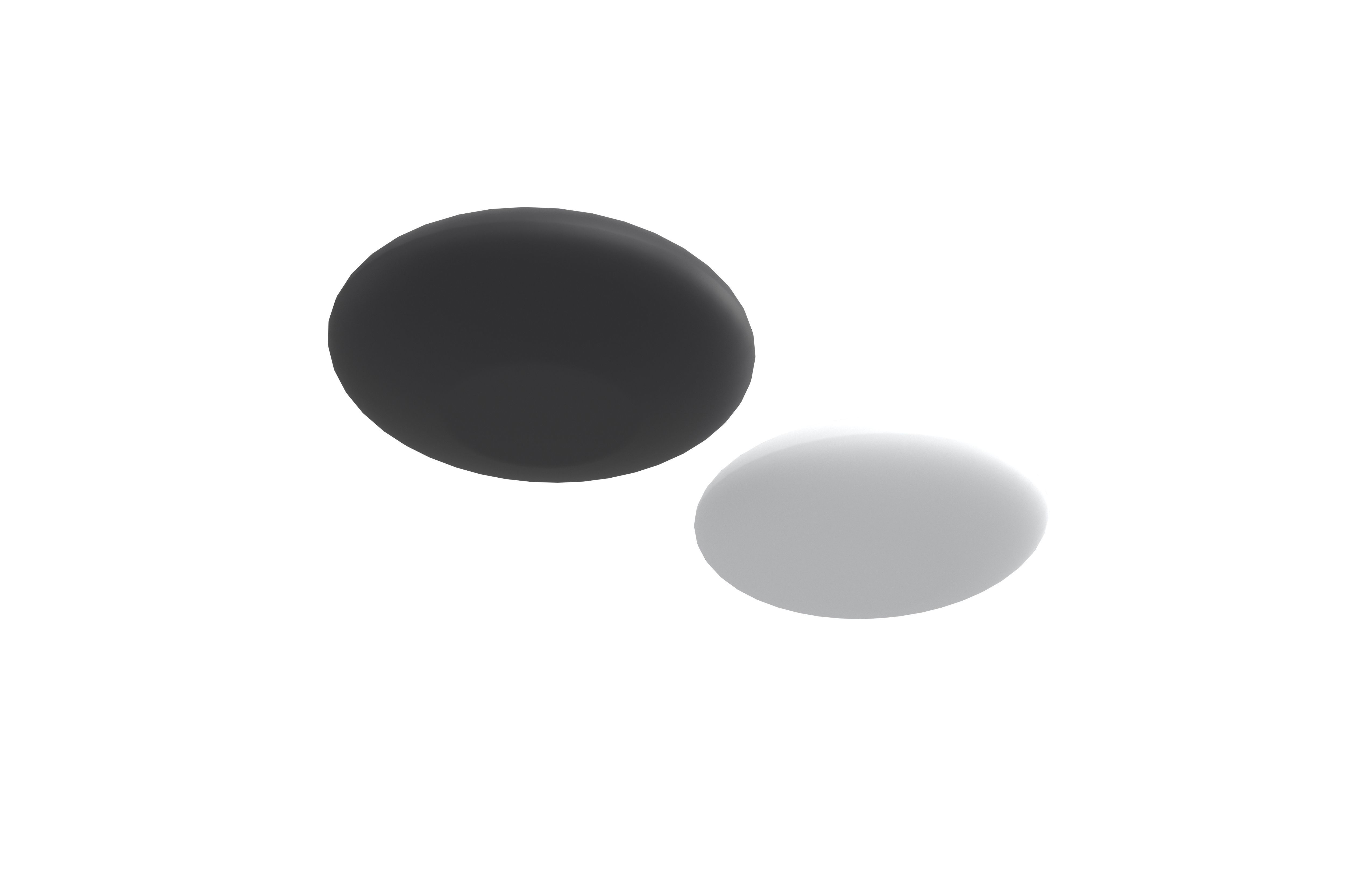 Go White And Black Stones v1 001 Low-poly 3D model_3