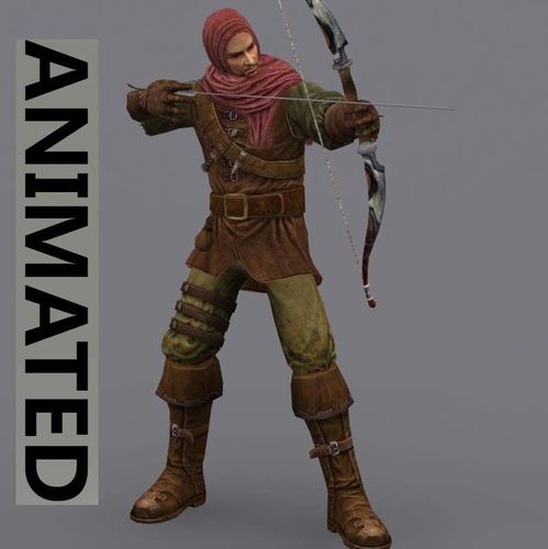 ranger character Low-poly 3D model
