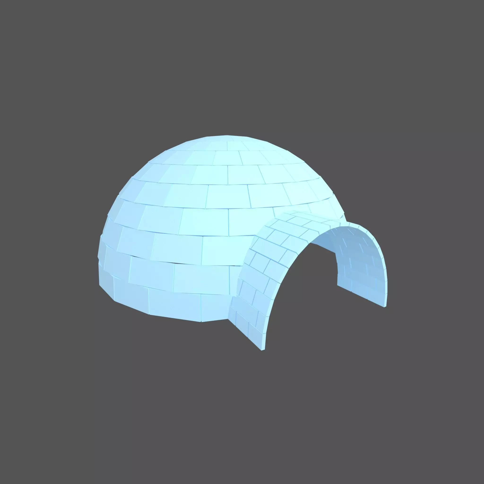 Igloo v1 002 Low-poly 3D model_0
