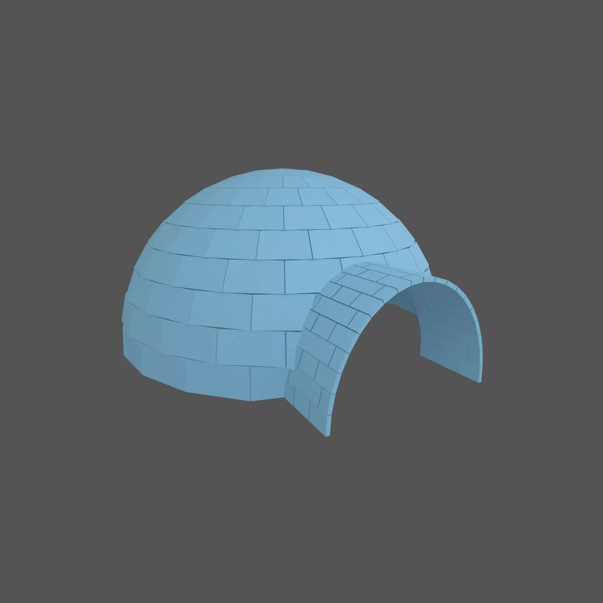 Igloo v1 003 Low-poly 3D model_0
