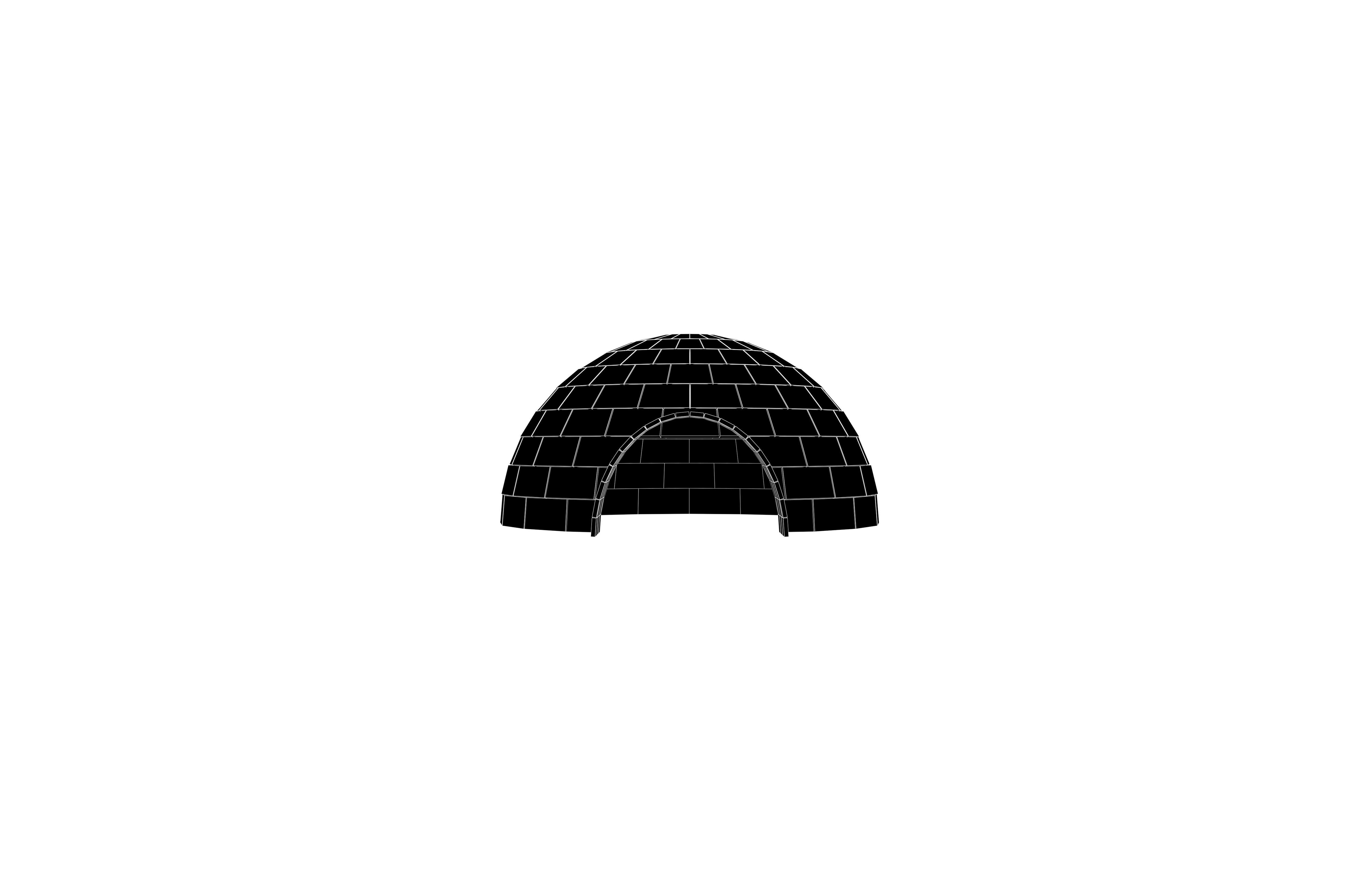 Igloo v1 003 Low-poly 3D model_5