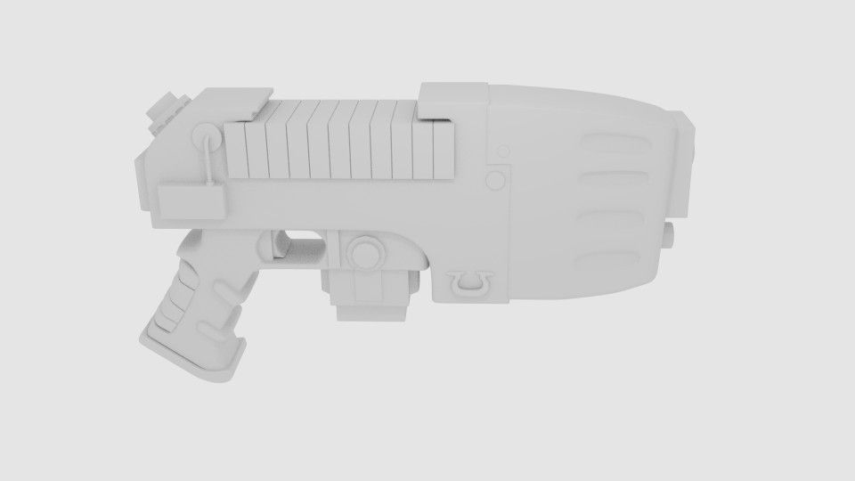 Plasma Pistol Low-poly 3D model_4