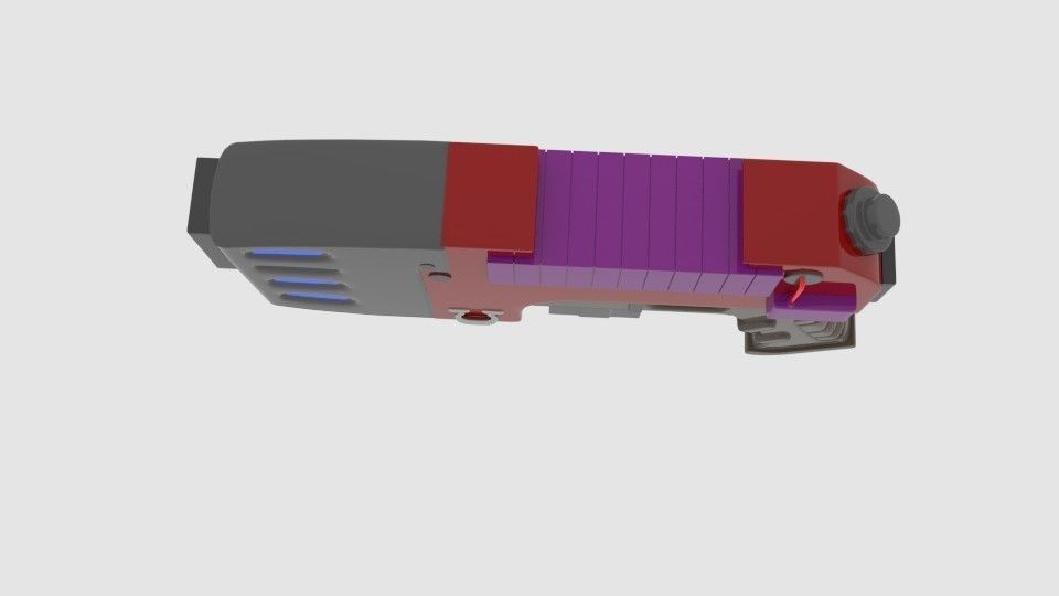 Plasma Pistol Low-poly 3D model_2
