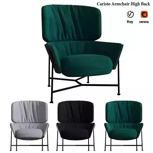 Caristo Armchair High Back 3D model