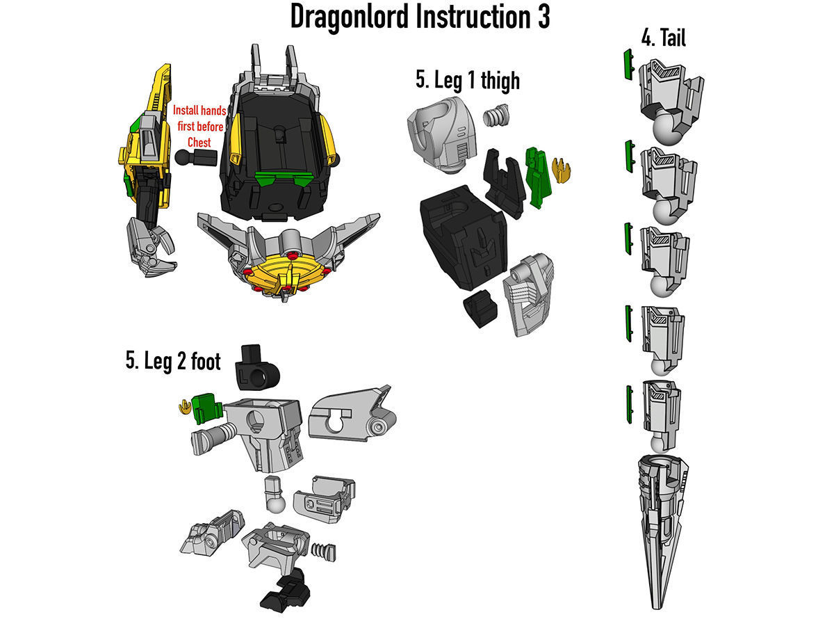 3D Printable Dragonlord not Dragonzord 3D print model_9