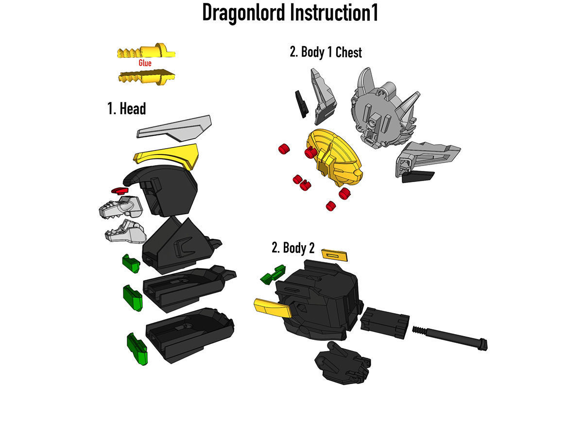 3D Printable Dragonlord not Dragonzord 3D print model_7