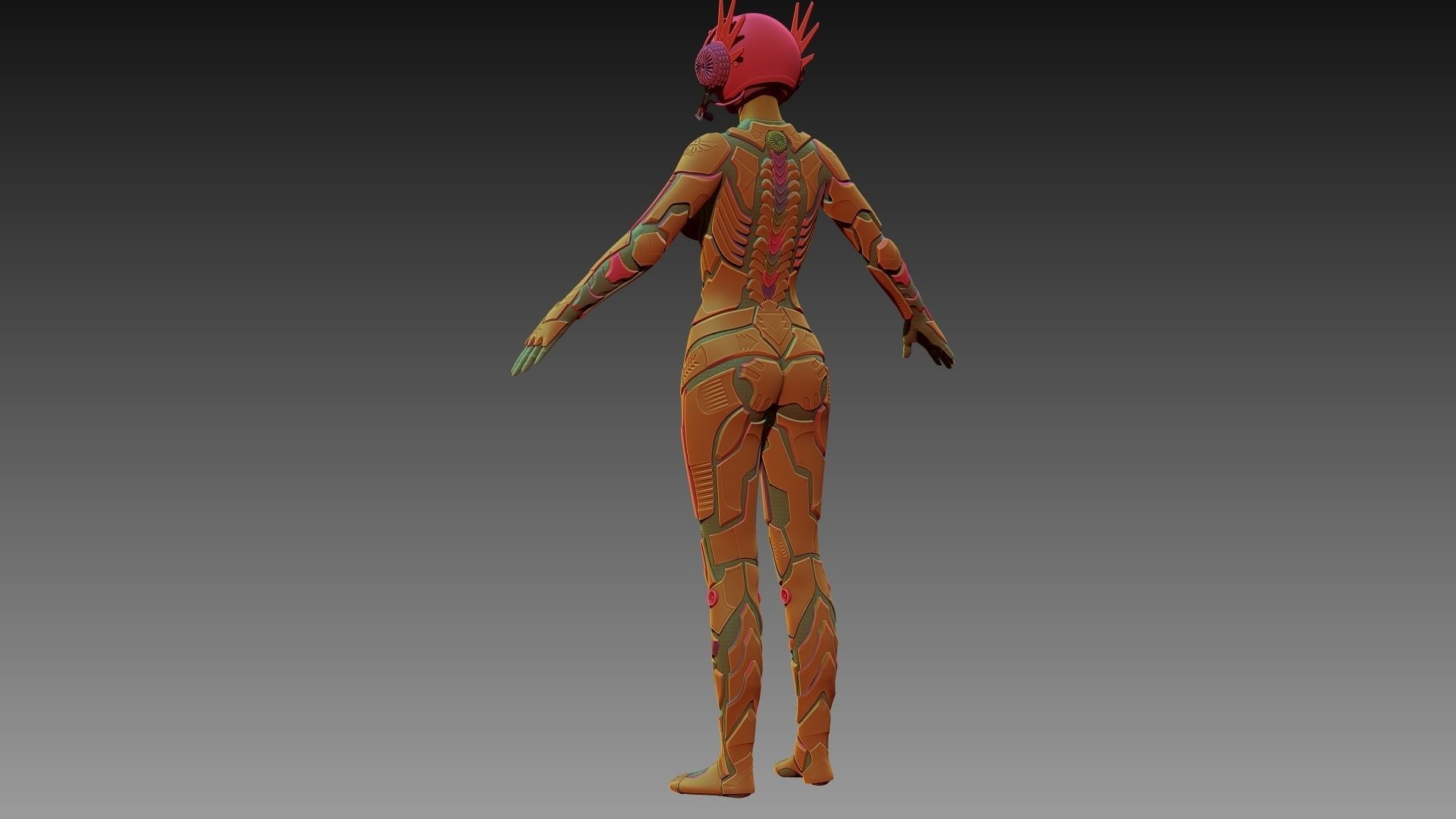 Sci-fi Female Character 3D model_17