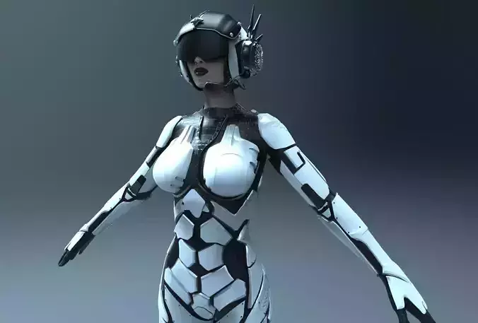 Sci-fi Female Character 3D model Sci-fi Female Character 3D model