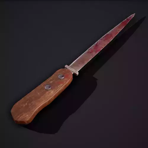 Pointed Knife and Hilt 1 Low-poly 3D model