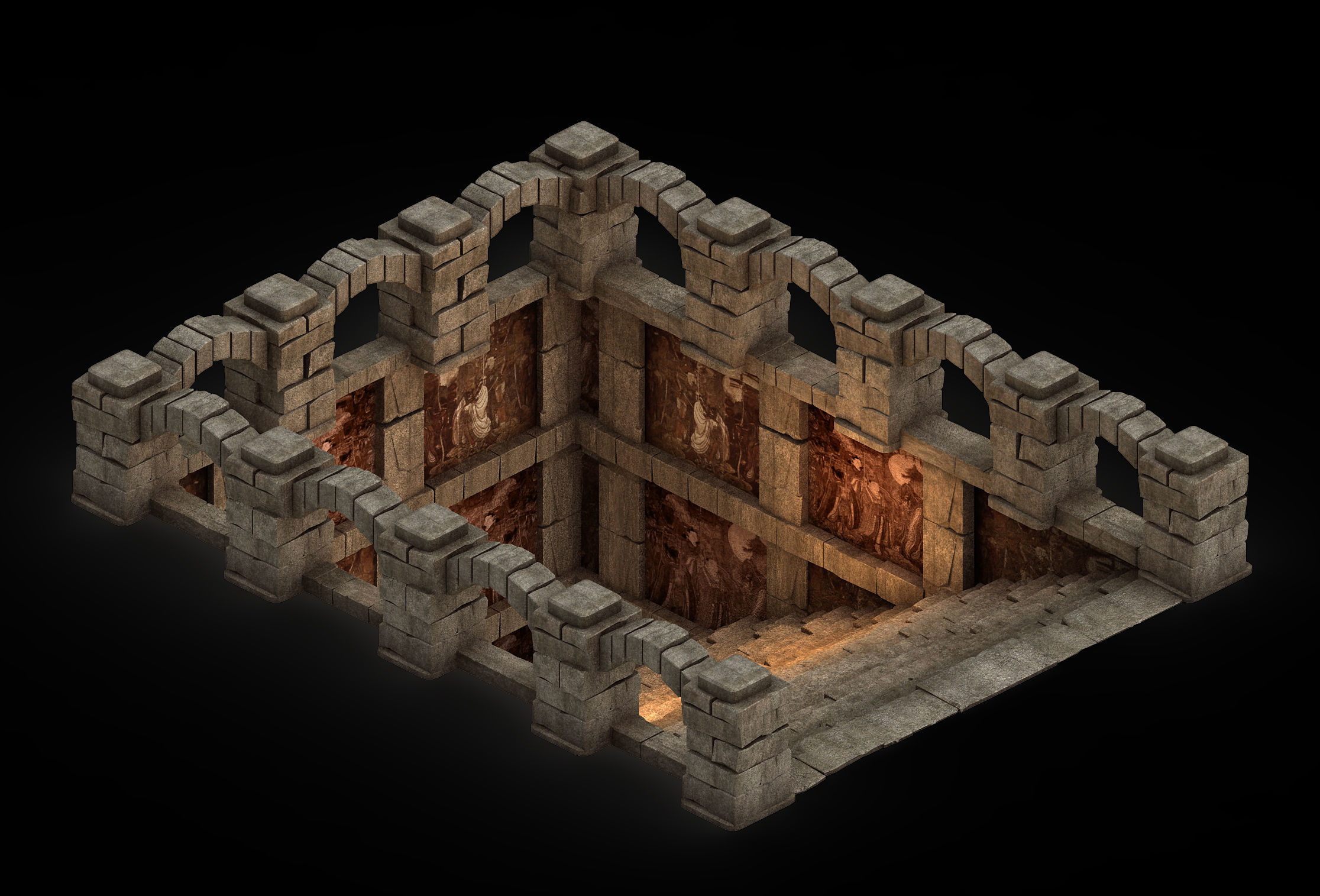 Temple of Woma-Underground Entrance 01 3D model_1