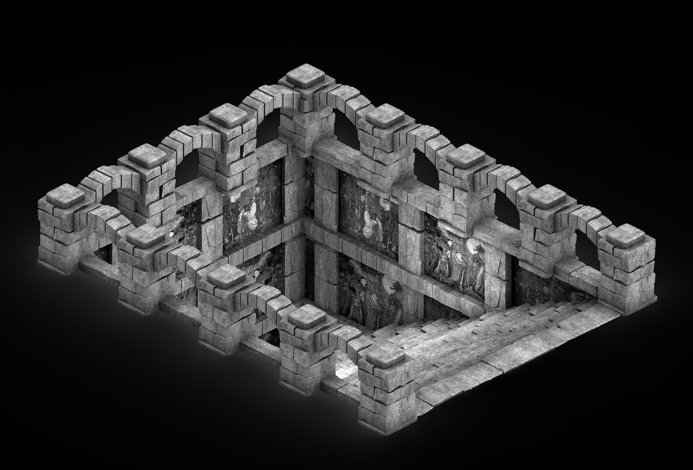 Temple of Woma-Underground Entrance 01 3D model_2