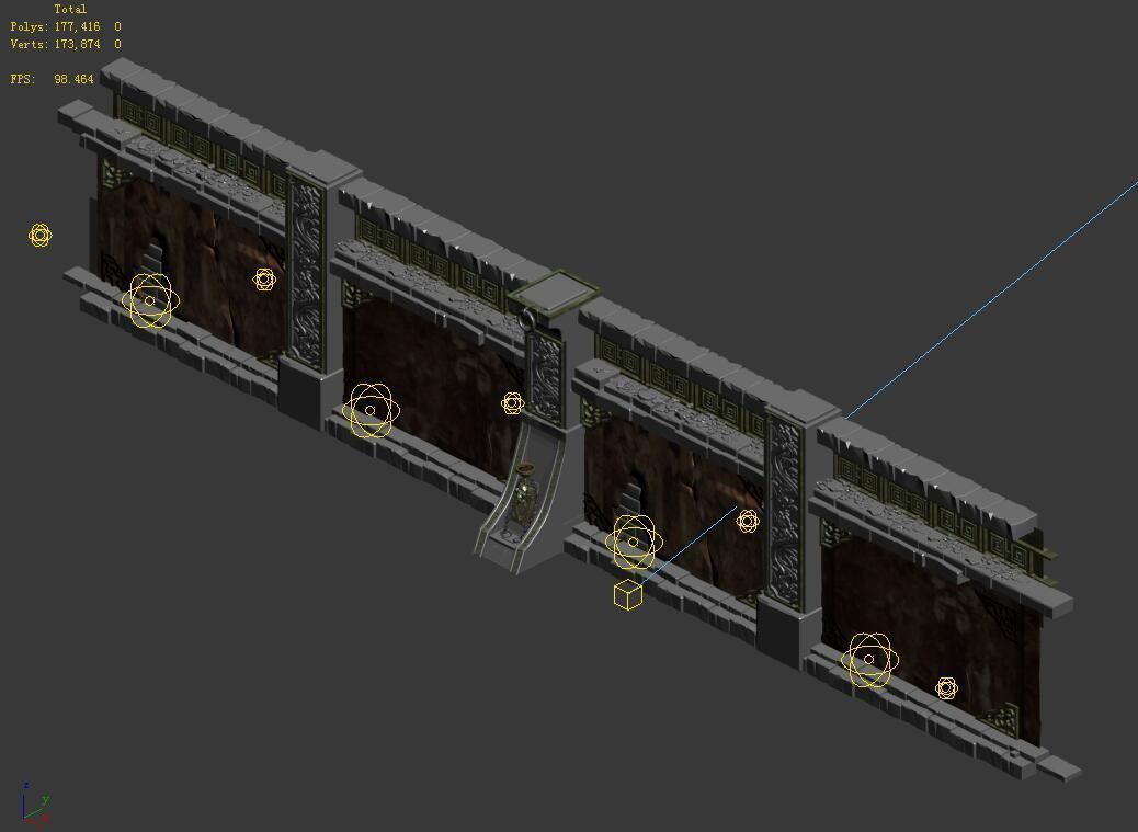 Temple of Woma-Wall 3D model_4