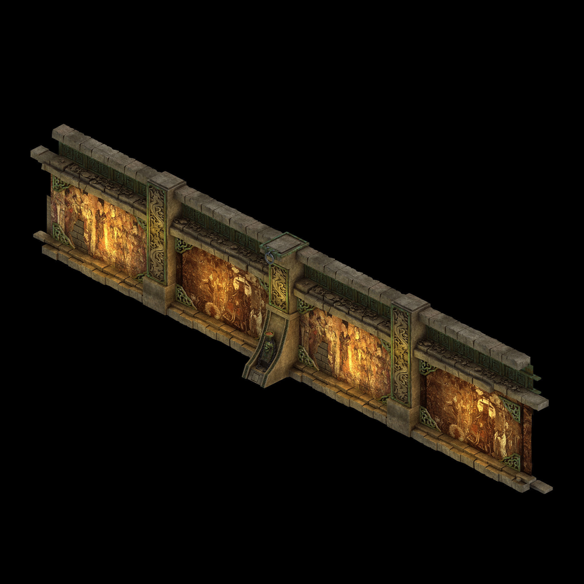 Temple of Woma-Wall 3D model_1