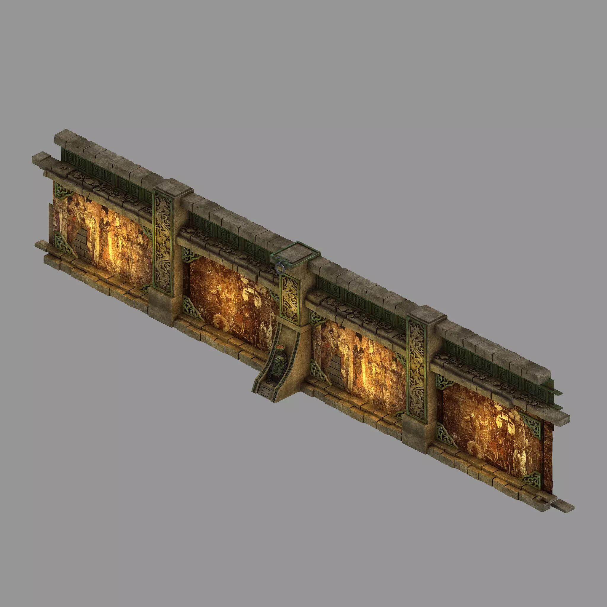 Temple of Woma-Wall 3D model_0