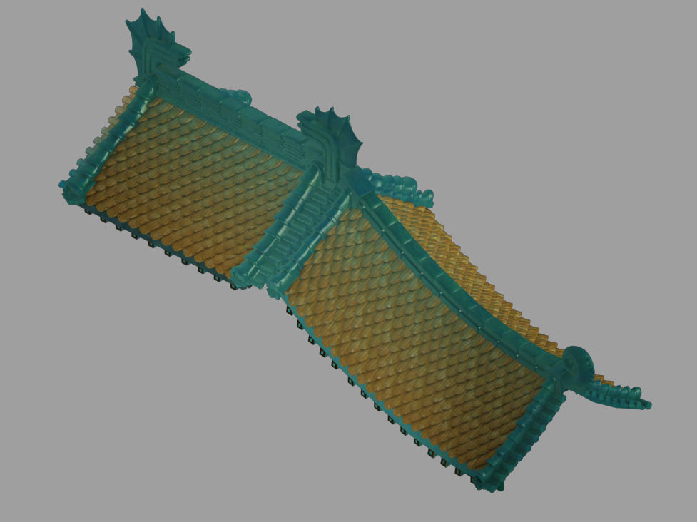 Eaves-roof 01 3D model_1
