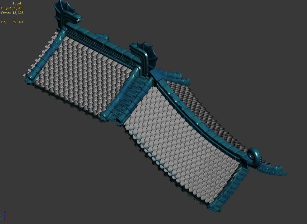 Eaves-roof 01 3D model_4