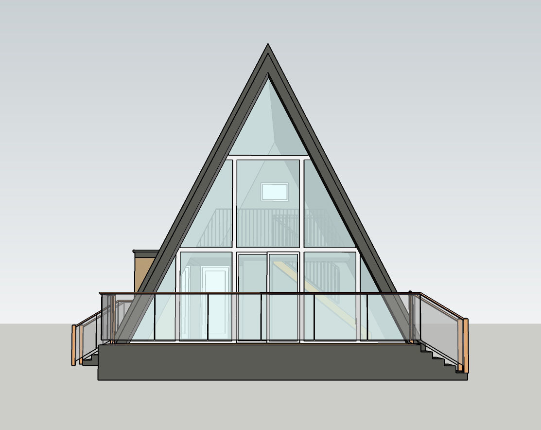 A Frame House 3D model_4