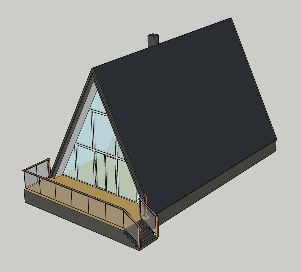 A Frame House 3D model_3