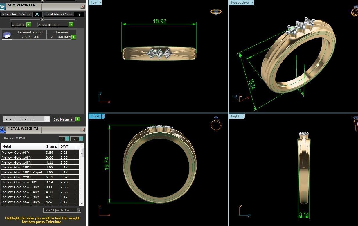 Women ring 3dm render detail 3D print model 3D print model_6