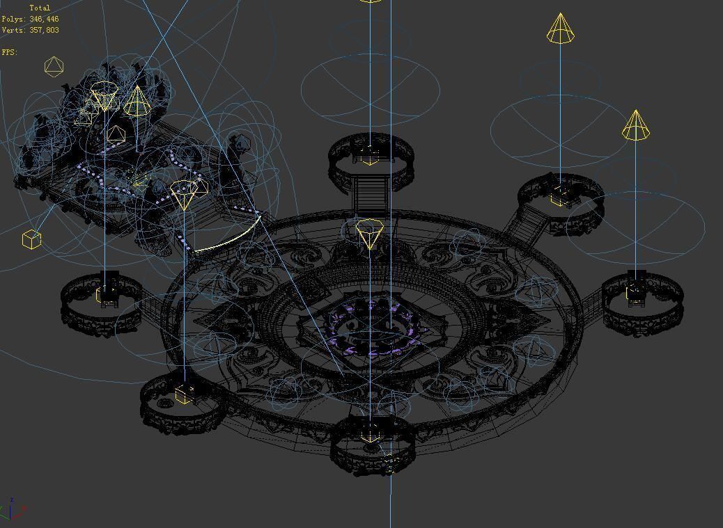 Fairy World-Banquet-Pan Peach Conference 12 3D model_3