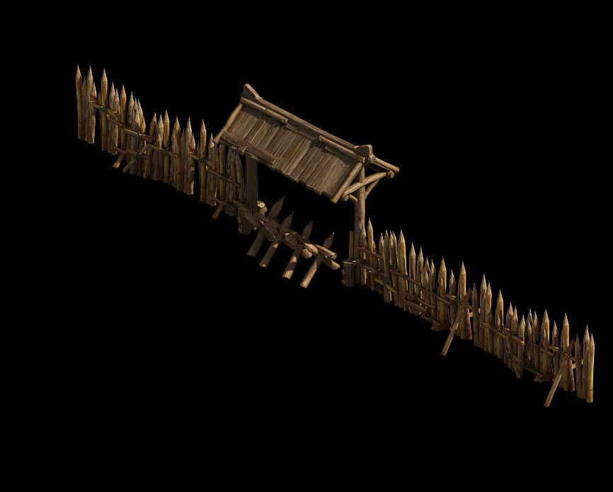 School Field-Fence-Small Gate 02 3D model_1