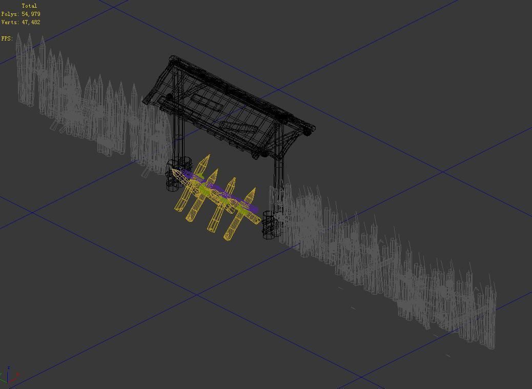 School Field-Fence-Small Gate 02 3D model_3