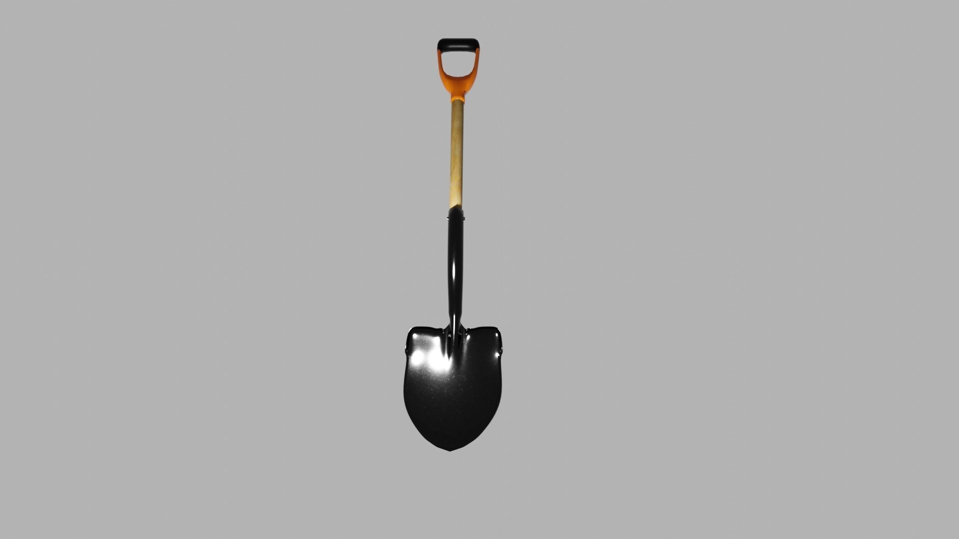 Modern shovel Free low-poly 3D model_2