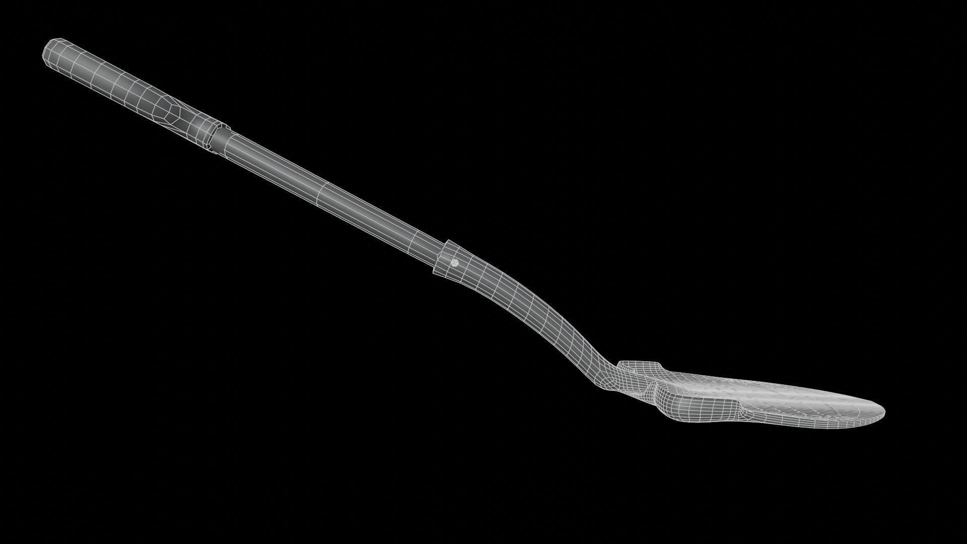 Modern shovel Free low-poly 3D model_6