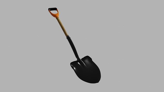 Modern shovel Free low-poly 3D model
