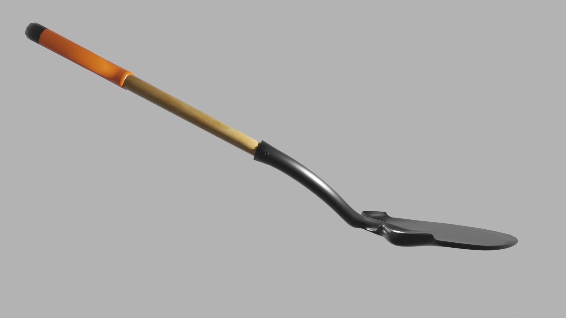 Modern shovel Free low-poly 3D model_3