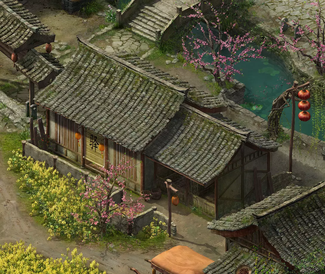 Rest Station-House-Post Station-Inn 3D model_0