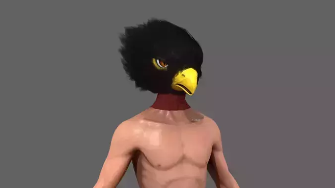 Tokoyami Fumikage - Fan art Low-poly 3D model