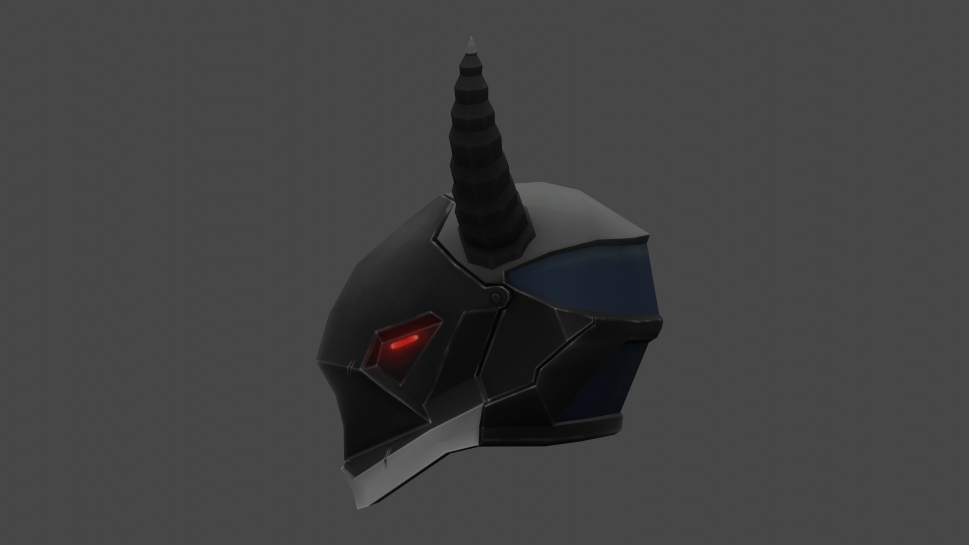 Handpaint Scifi Viking Helmet Low-poly 3D model_10