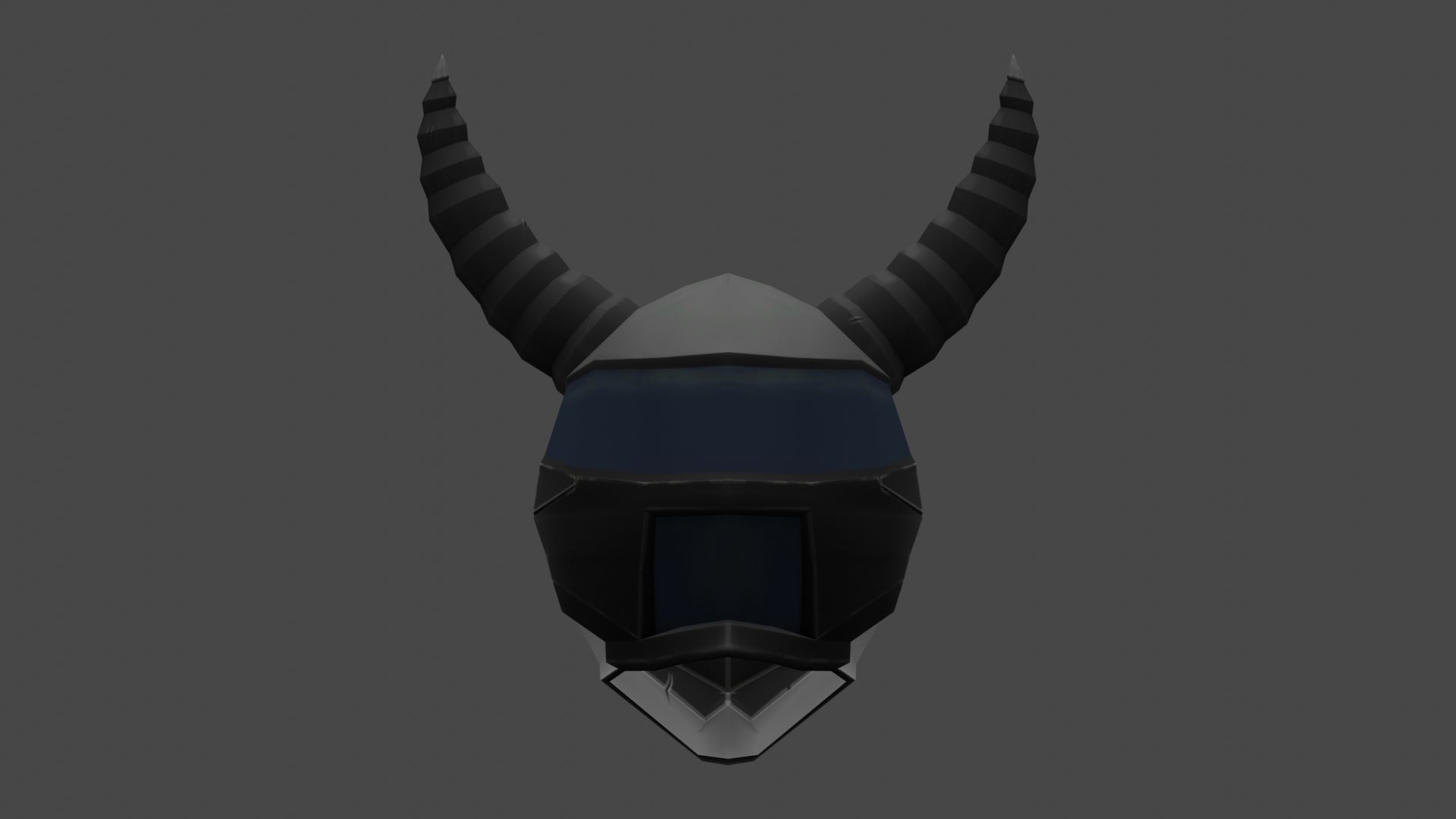 Handpaint Scifi Viking Helmet Low-poly 3D model_12